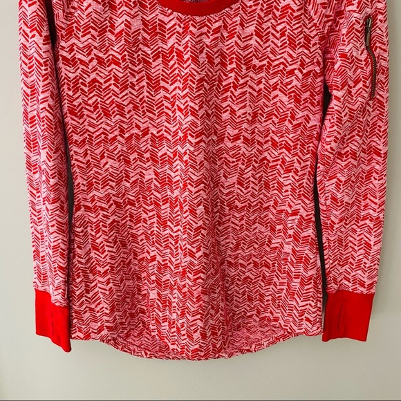Athleta Coronada Long Sleeve Running Top Red Sz Small - Picture 3 of 11